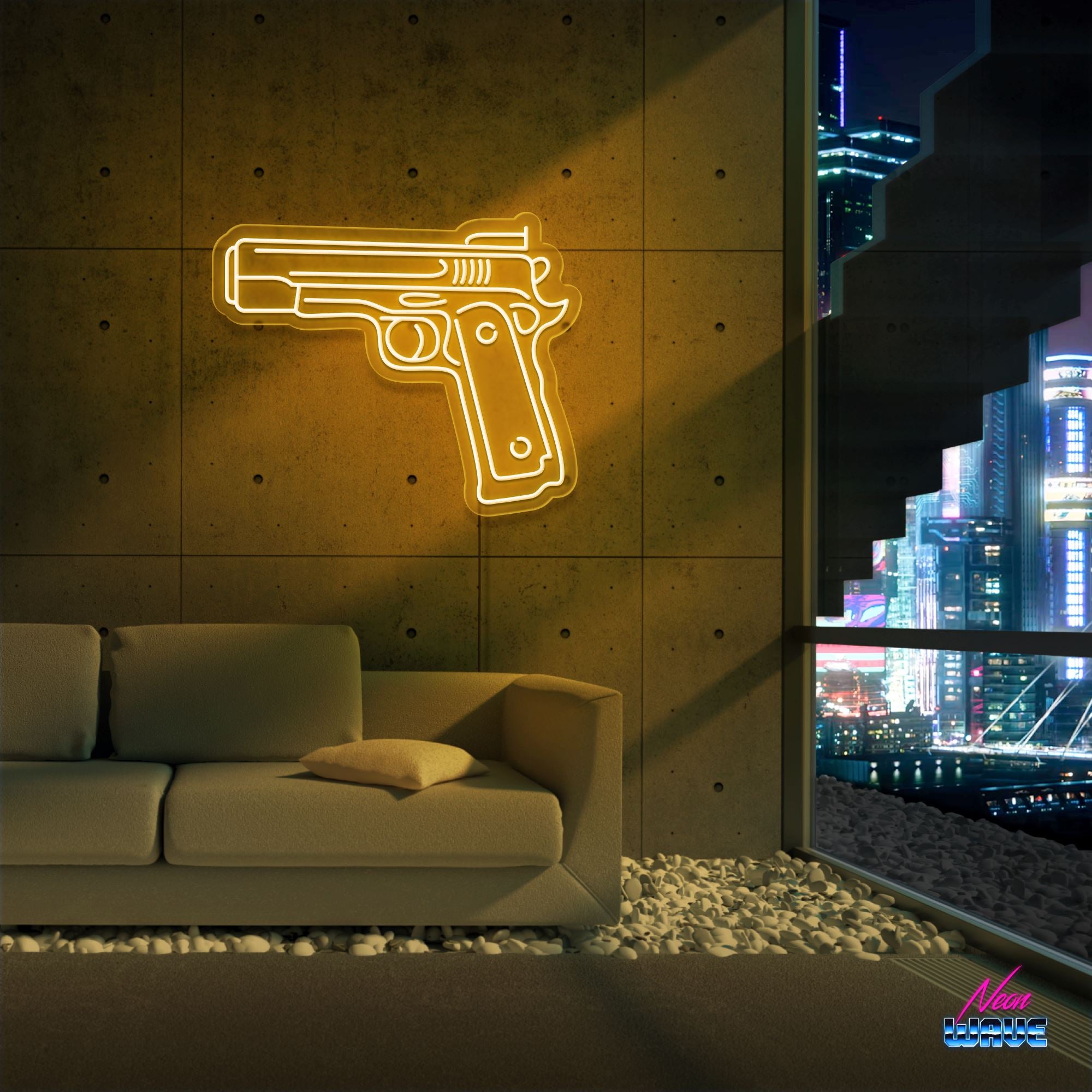 Bang Bang Neon Sign Neonwave.ch 50cm Gold 